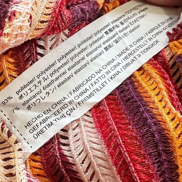 NWT Zara Small Stripe Crochet Knit Stripe Dress Long Sleeve Coverup - Picture 10 of 12